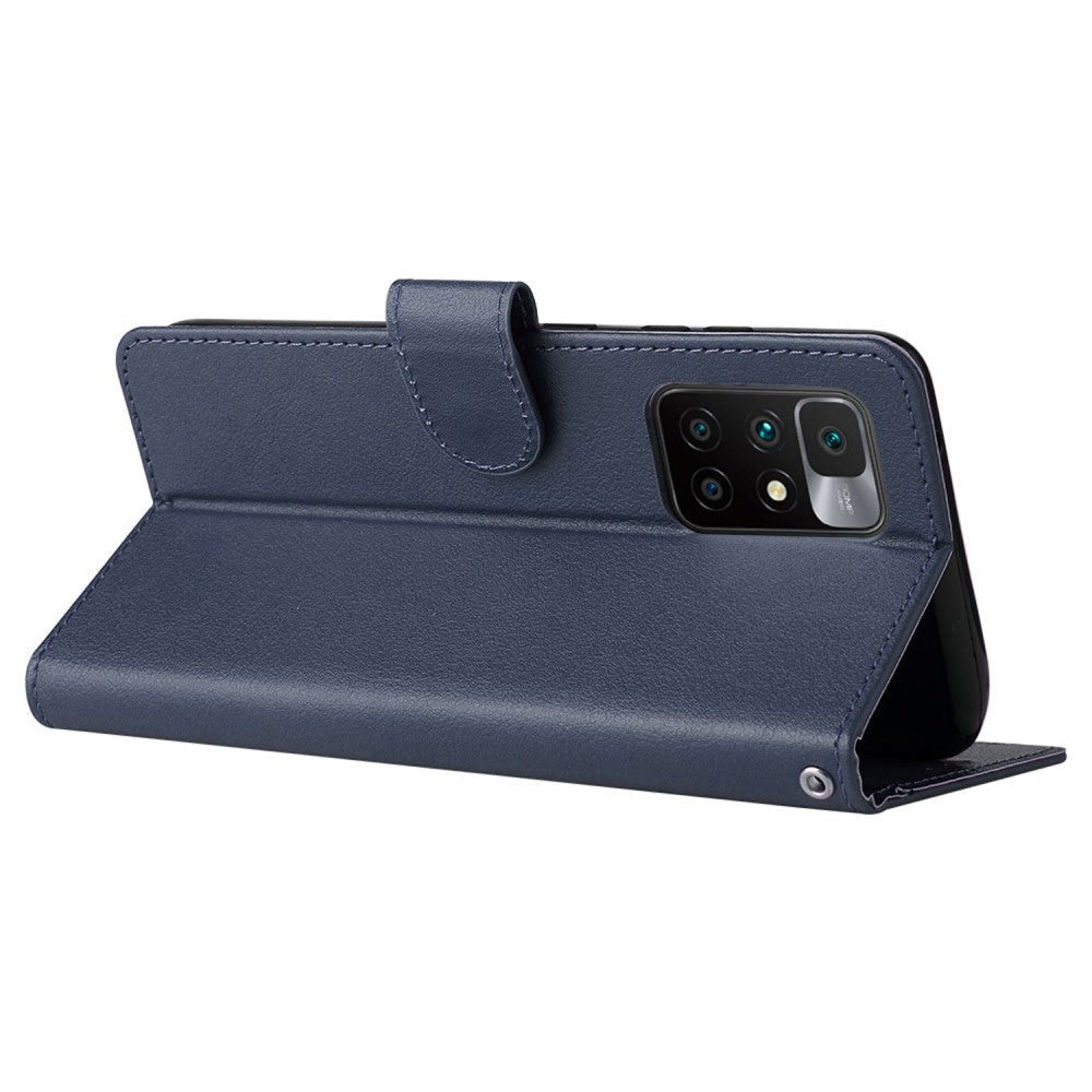 Xiaomi Redmi 10 (5G) Leather Case with Wallet and Strap - Blue