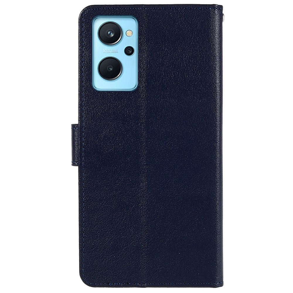 Oppo A76 / Realme 9i Leather Flip Case w. Wallet & Stand Function - Blue