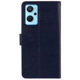 Oppo A76 / Realme 9i Leather Flip Case w. Wallet & Stand Function - Blue