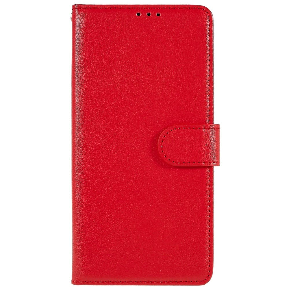 Oppo A76 / Realme 9i Leather Flip Case w. Wallet & Stand Function - Red