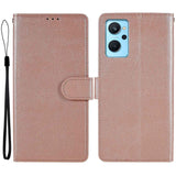 Oppo A76 / Realme 9i Leather Flip Case w. Wallet & Stand Function - Rose Gold