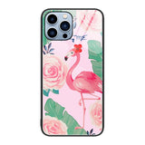 iPhone 14 Pro Back Case w. Glass Back - Flamingo