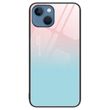 iPhone 14 Plus Case with Tempered Glass - Gradient Pink & Blue