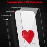 iPhone 14 Plus Case with Tempered Glass - Heart