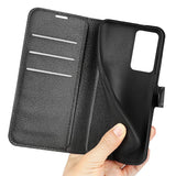 Xiaomi Poco F4 Litchi Leather Flip Cover w. Wallet - Black