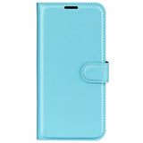 Xiaomi Poco F4 Litchi Leather Flip Cover w. Wallet - Light Blue