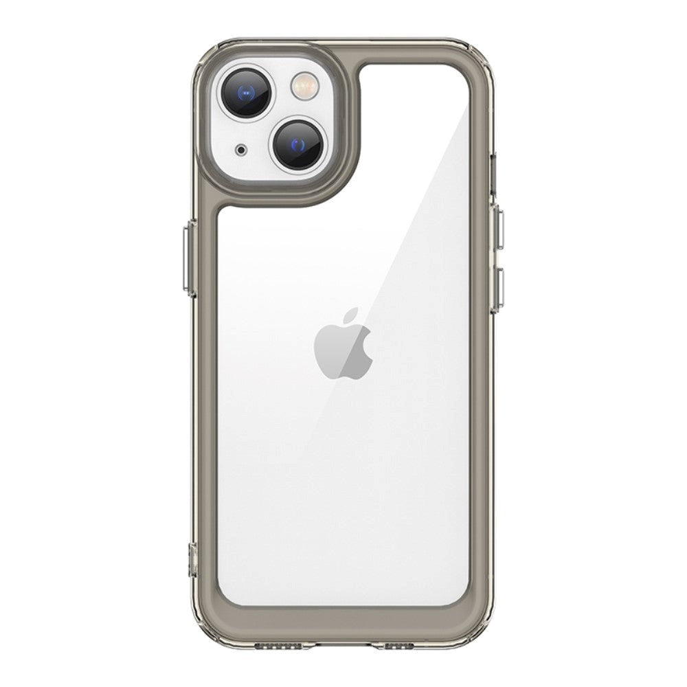 iPhone 14 Plus Hybrid Plastic Case - Transparent / Transparent Black