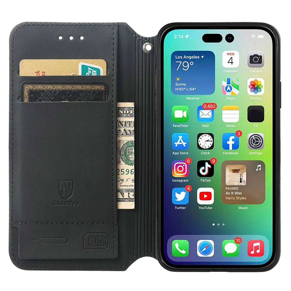 iPhone 14 Plus PU Leather Flip Case with Wallet - Magic Space