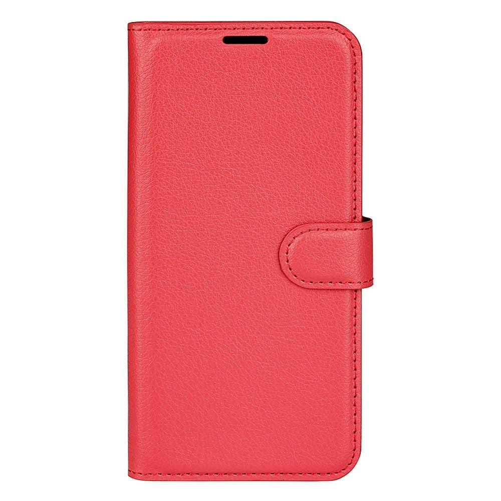 Xiaomi Poco F4 GT Litchi Leather Wallet Case - Red