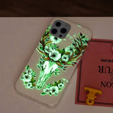 iPhone 14 Pro Flexible TPU Plastic Back Case - Flower Deer