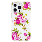 iPhone 14 Pro Flexible TPU Plastic Back Case - Pink Roses