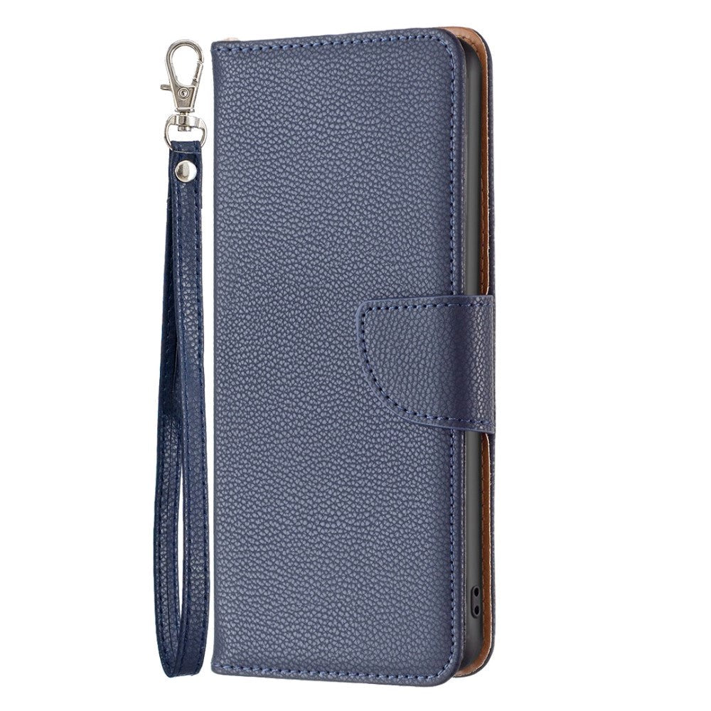 Nothing Phone (1) PU Leather Flip Case with Strap & Card Holder - Blue