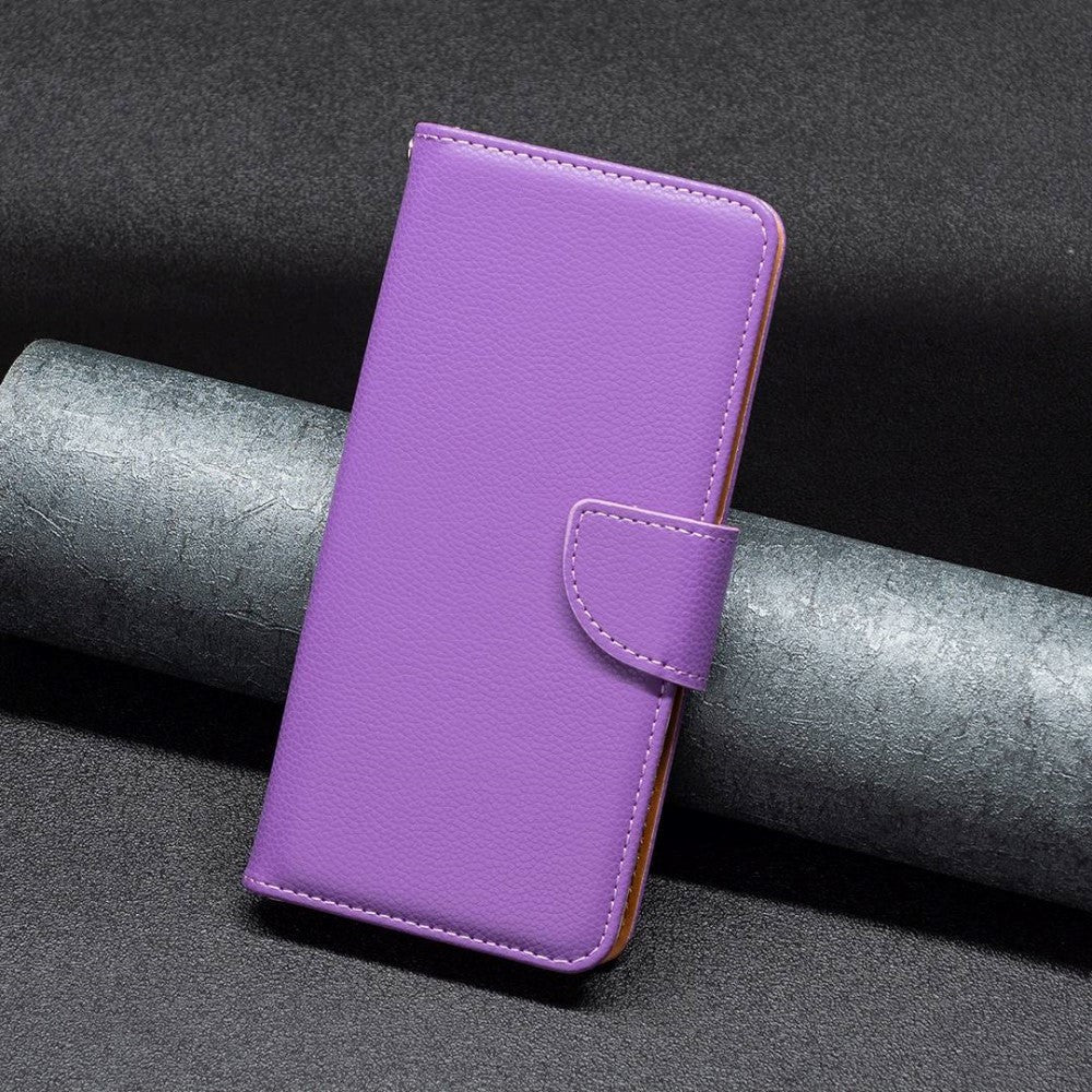 Nothing Phone (1) PU Leather Flip Case with Strap & Card Holder - Purple