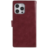 iPhone 14 Pro Max MERCURY GOOSPERY Mansoor Leather Cover w. Wallet - Wine Red