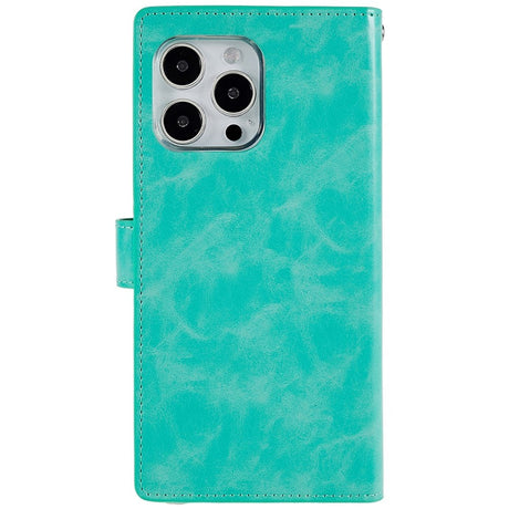 iPhone 14 Pro Max MERCURY GOOSPERY Mansoor Leather Cover w. Wallet - Cyan