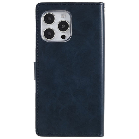 iPhone 14 Pro Max GOOSPERY Blue Moon Leather Wallet Case - Dark Blue