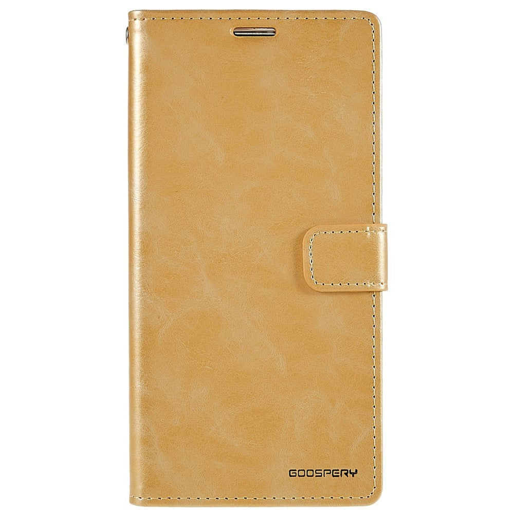 iPhone 14 Pro Max GOOSPERY Blue Moon Leather Wallet Case - Gold