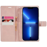 iPhone 14 Pro GOOSPERY Blue Moon Leather Wallet Case - Bright Pink