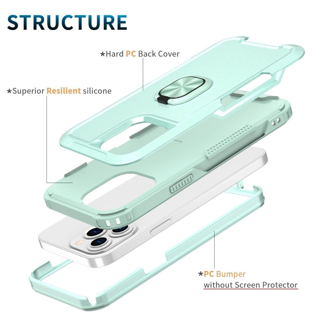 iPhone 14 Tough Case w. Magnetic Kickstand - Green