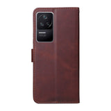 Xiaomi Poco F4 Leather Case with Wallet and Strap - Brown