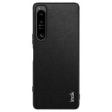 Sony Xperia 1 IV Leather Coated Ru Backside Cover IMAK LX-5 - Black