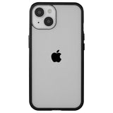 iPhone 14 Cover w. Magnetic Metal Edge Glass- Front & Back - Black