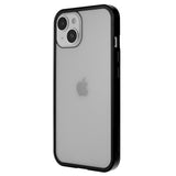 iPhone 14 Cover w. Magnetic Metal Edge Glass- Front & Back - Black