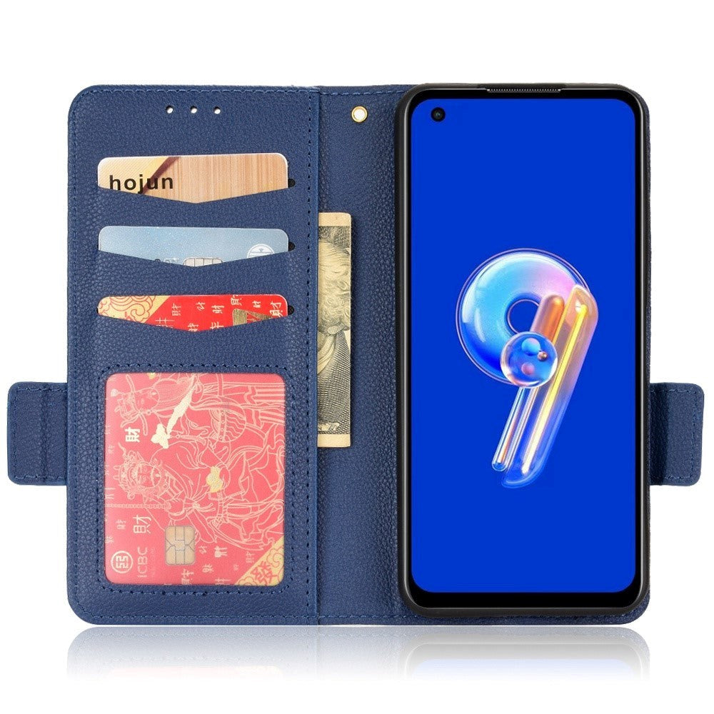 Asus Zenfone 10 / 9 Neutral Leather Wallet Case - Blue