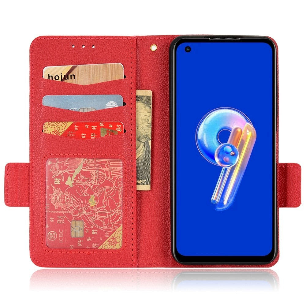 Asus Zenfone 10 / 9 Neutral Leather Wallet Case - Red