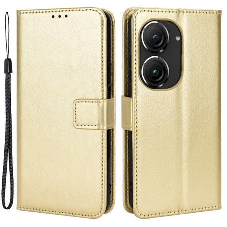 Asus Zenfone 10 / 9 Neutral Leather Wallet Case - Gold