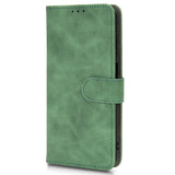 Samsung Galaxy M13 Leather Flip Case with Wallet and Magnetic Closure - Green