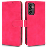 Samsung Galaxy M13 Leather Flip Case with Wallet and Magnetic Closure - Pink