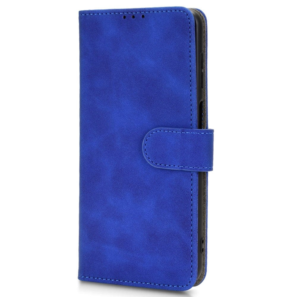 Samsung Galaxy M13 Leather Flip Case with Wallet and Magnetic Closure - Blue