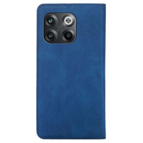 OnePlus 10T Soft PU Leather Case w. Wallet & Magnetic Lock - Blue