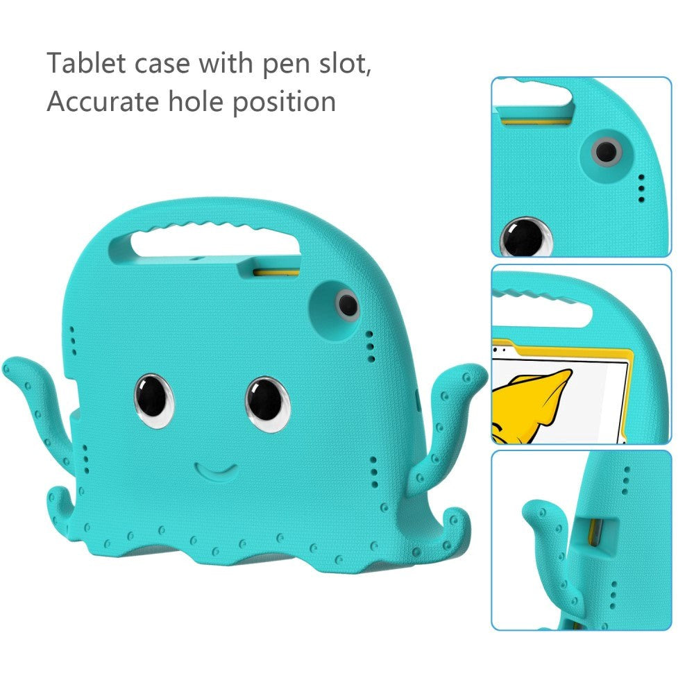 Samsung Galaxy Tab A8 10.5" (2021) Kids Case w. Kickstand - Octopus - Turquoise