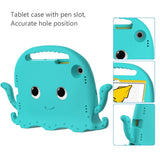 Samsung Galaxy Tab A8 10.5" (2021) Kids Case w. Kickstand - Octopus - Turquoise