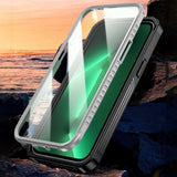 iPhone 14 Hybrid Drop Proof Case with Screen Protection in Glass - Transparent / Black