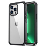 iPhone 14 Pro Hybrid Drop Proof Case with Screen Protection in Glass - Transparent / Black