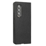 EIDERWOOD Samsung Galaxy Z Fold4 (5G) Faux Leather Coated Plastic Case - Black
