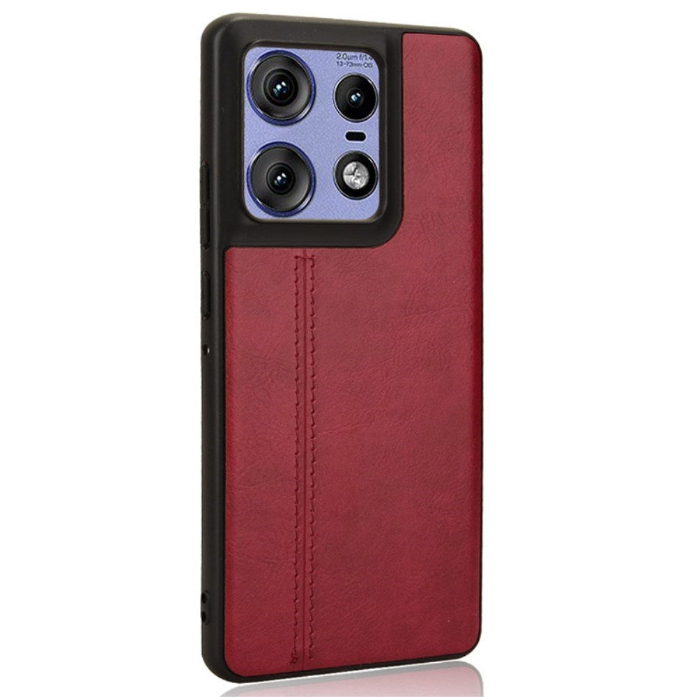 EIDERWOOD Motorola Edge 50 Pro Leather Coated Plastic Case - Red