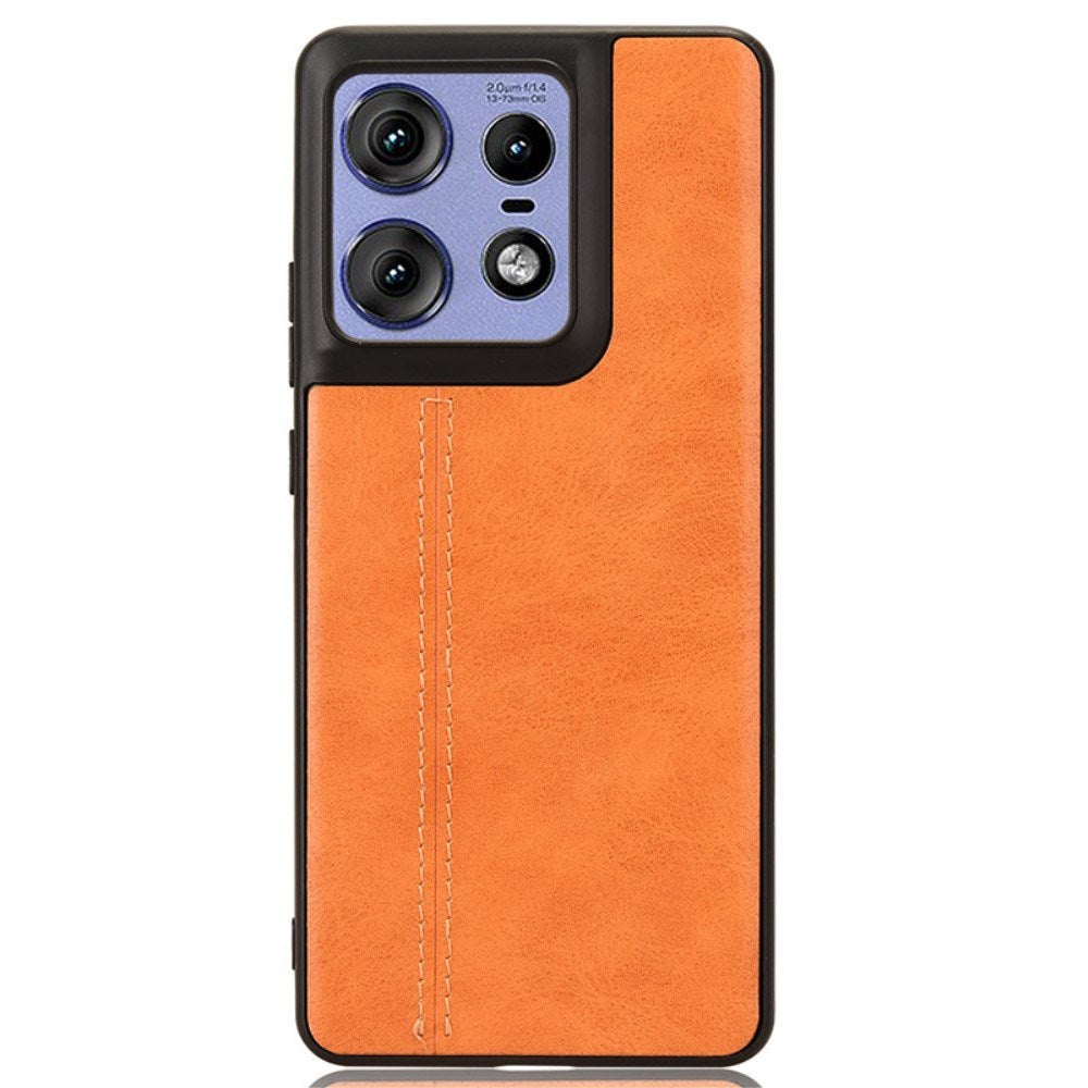 EIDERWOOD Motorola Edge 50 Pro Leather Coated Plastic Case - Orange