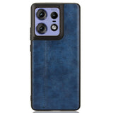 EIDERWOOD Motorola Edge 50 Pro Leather Coated Plastic Case - Blue