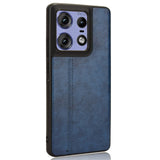 EIDERWOOD Motorola Edge 50 Pro Leather Coated Plastic Case - Blue