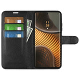 EIDERWOOD Motorola Edge 50 Ultra Litchi Leather Flip Case w. Wallet - Black