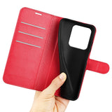 EIDERWOOD Motorola Edge 50 Ultra Litchi Leather Flip Case w. Wallet - Red