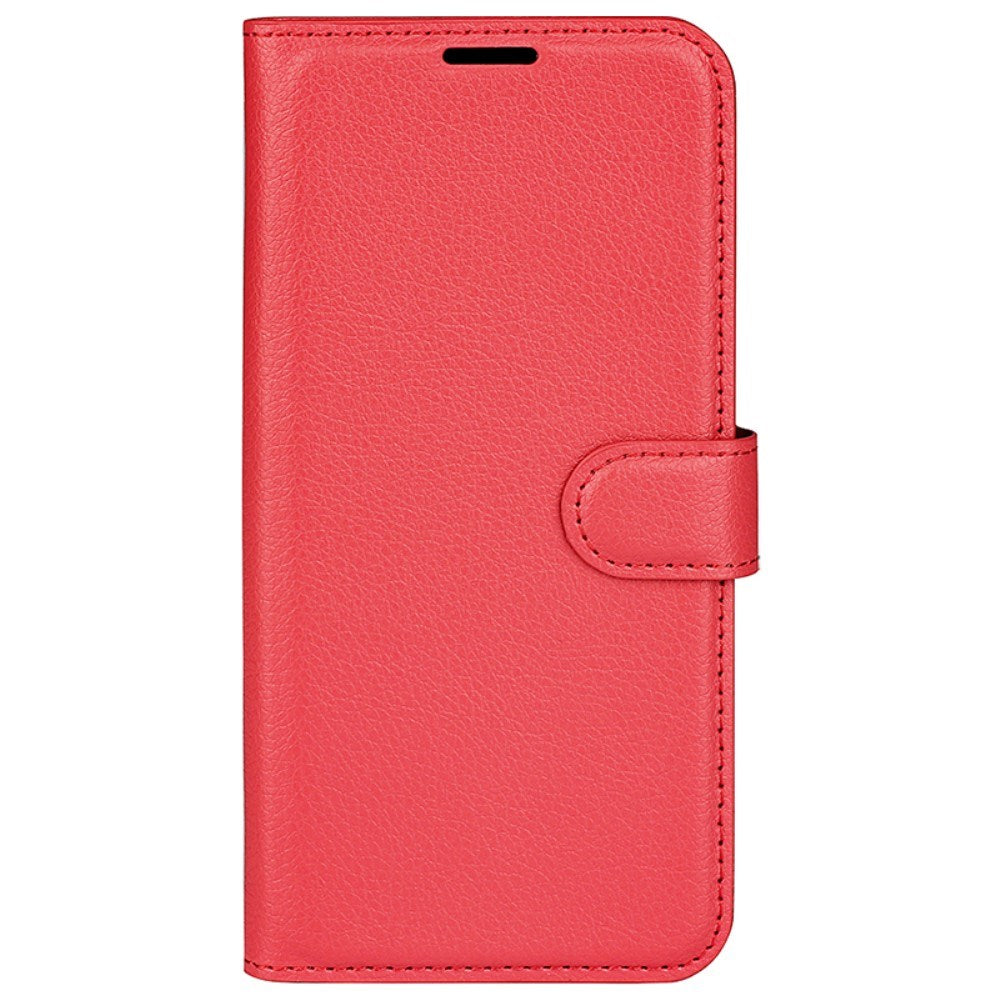 EIDERWOOD Motorola Edge 50 Ultra Litchi Leather Flip Case w. Wallet - Red