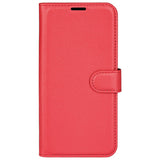 EIDERWOOD Motorola Edge 50 Ultra Litchi Leather Flip Case w. Wallet - Red