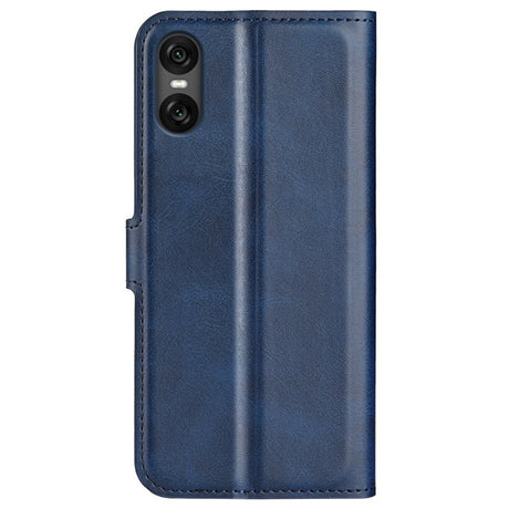 EIDERWOOD Sony Xperia 10 VI Faux Leather Flip Cover with Stand Function & Card Holder - Blue