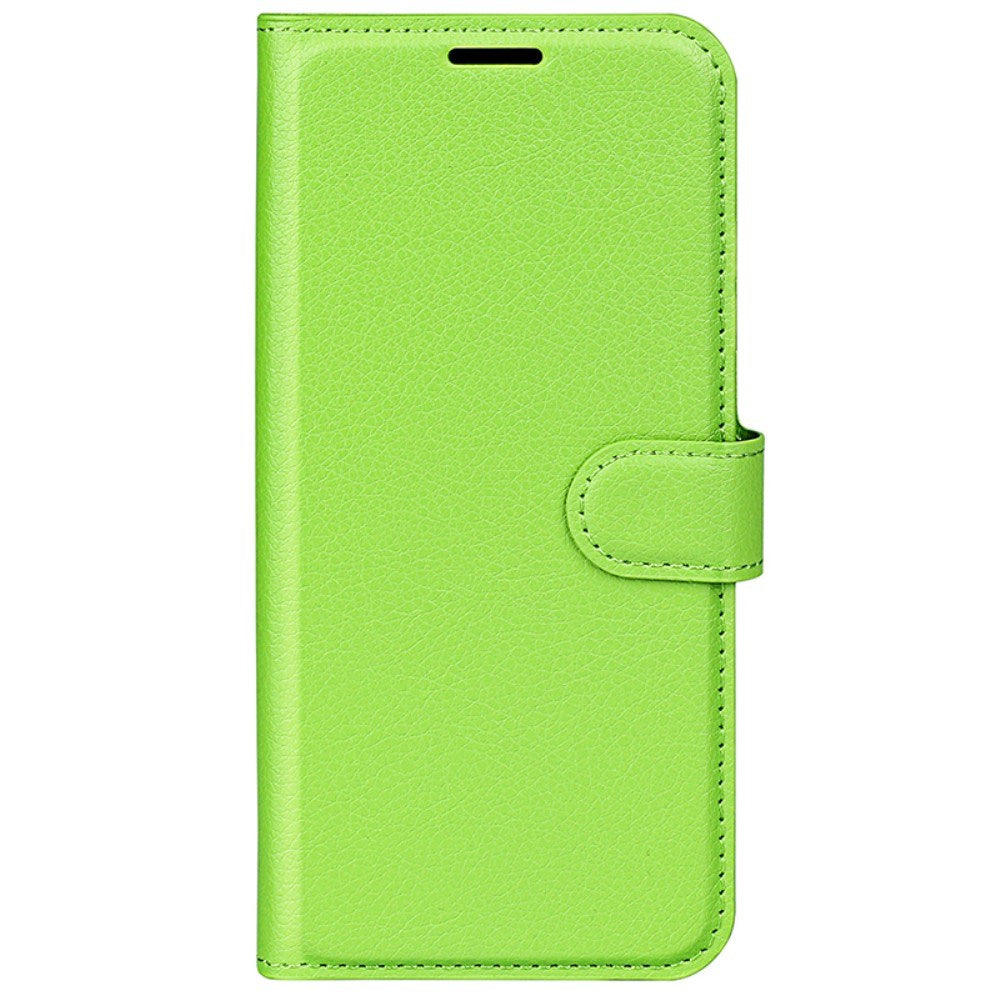 EIDERWOOD Motorola Edge 50 Fusion Litchi Leather Flip Case w. Wallet - Green