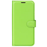 EIDERWOOD Motorola Edge 50 Fusion Litchi Leather Flip Case w. Wallet - Green